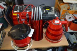 Red Kitchenware by Delonghi, Morphy Richards, etc.