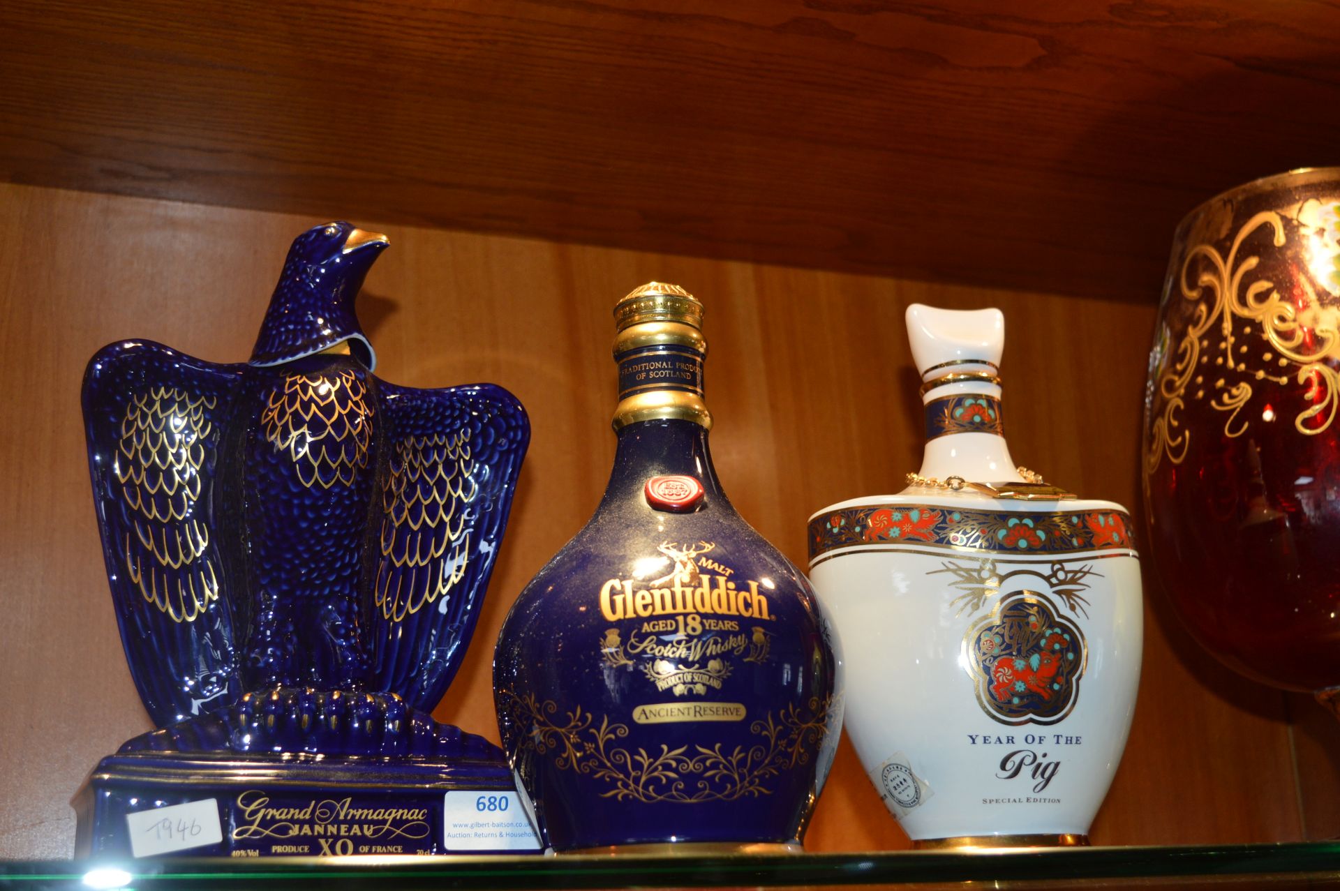 Whiskey and Cognac Decorative Ceramic Bottles