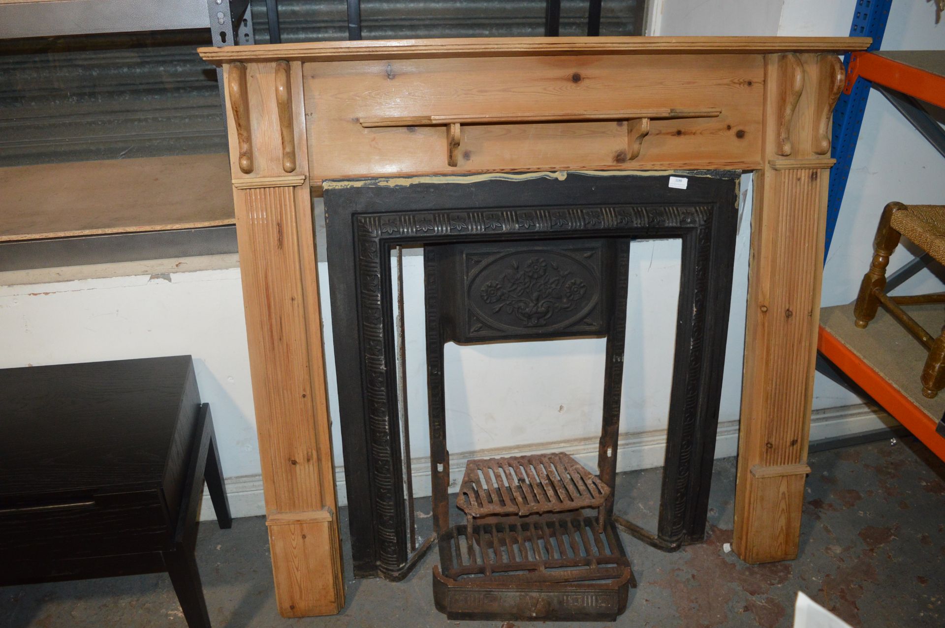 Pine Fire Surround and a Cast Iron Insert