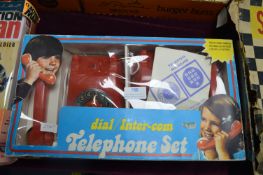 Vintage Children's Intercom Telephone Set