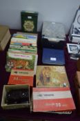 Brooke Bond Tea Card Albums, Box of Postcards, and