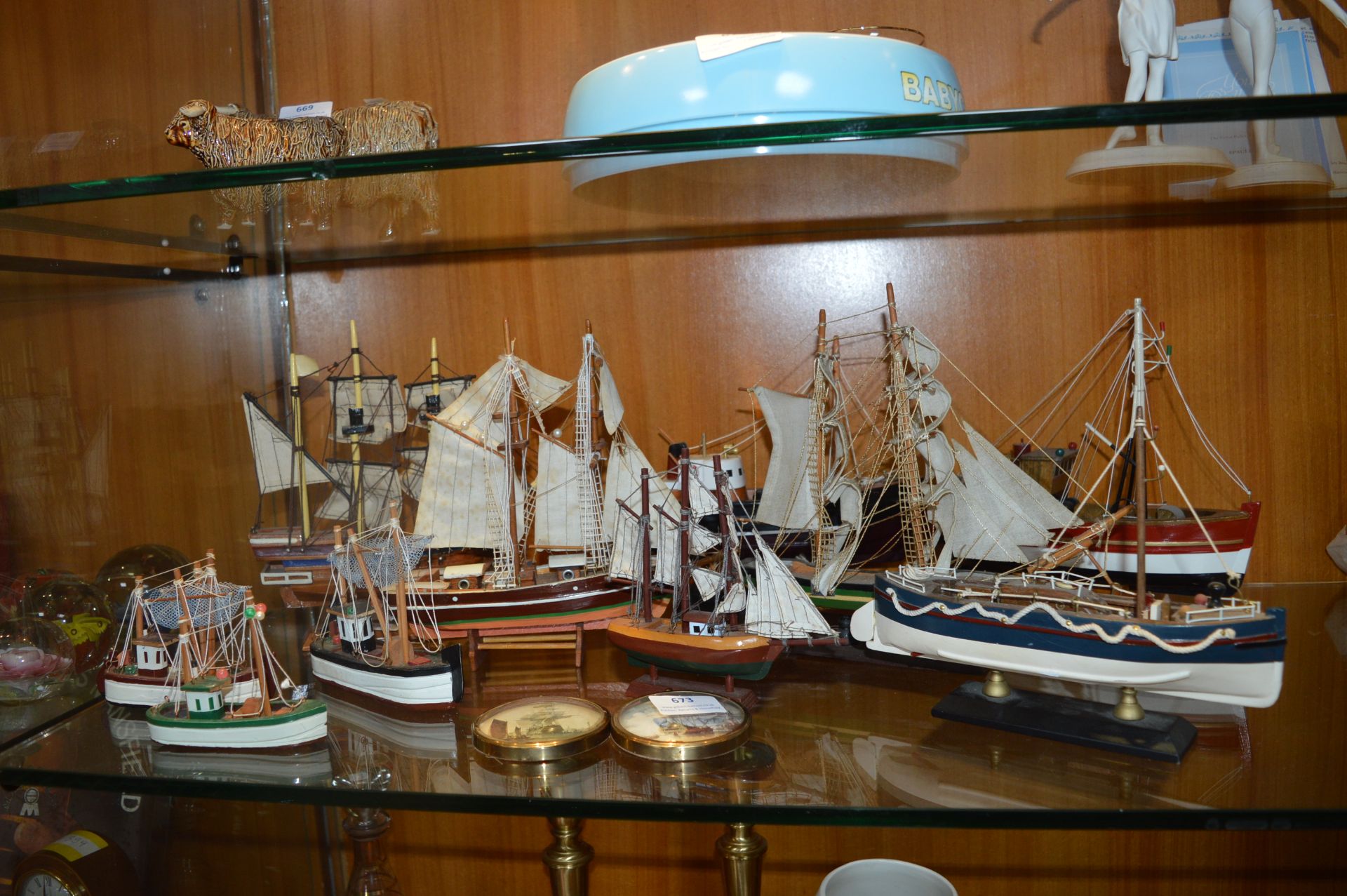 Ten Wooden Sailing Ships etc.