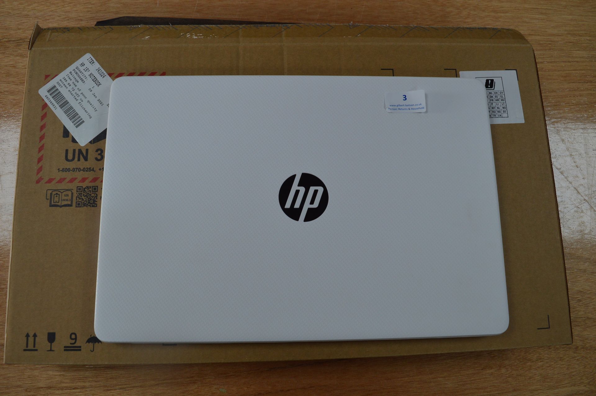 *HP 15" Notebook 8GB RAM, 256GB SSD