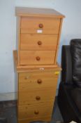 Two Three Drawer Bedside Cabinets