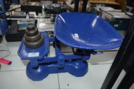Vintage Blue Kitchen Scales and Weights