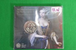 Royal Mint 2015 UK £5 Queen Anne Fine Silver Coin