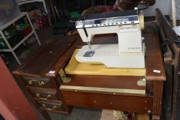 Vintage Singer Sewing Machine with Cabinet (AF)