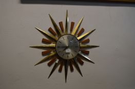 Vintage Metamec Sunburst Wall Clock