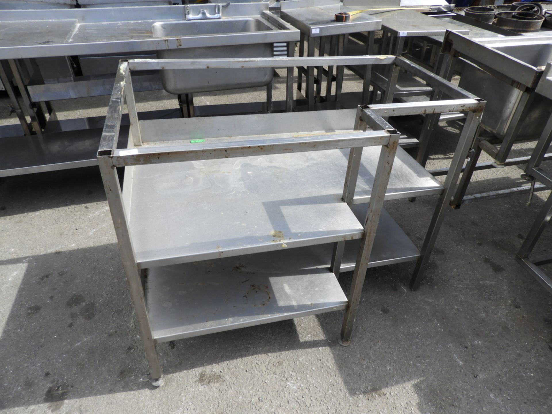 *Stainless Steel Table Base with Undershelves (No Top)