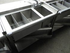 *Back of Bar Insulated Segregated Sink Unit and Waste Sink with Undershelf and Bottle Holder