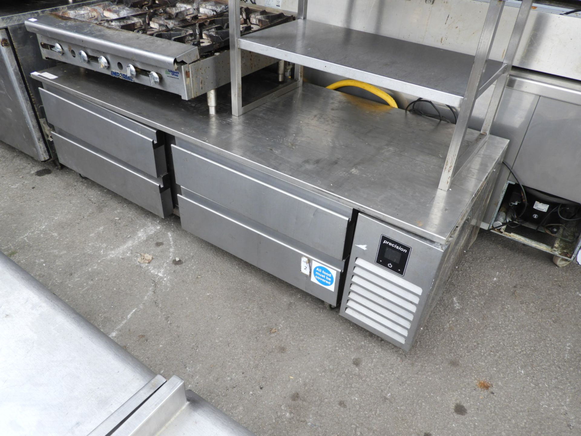 *Precision Four Drawer Stainless Steel Mobile Preparation Unit