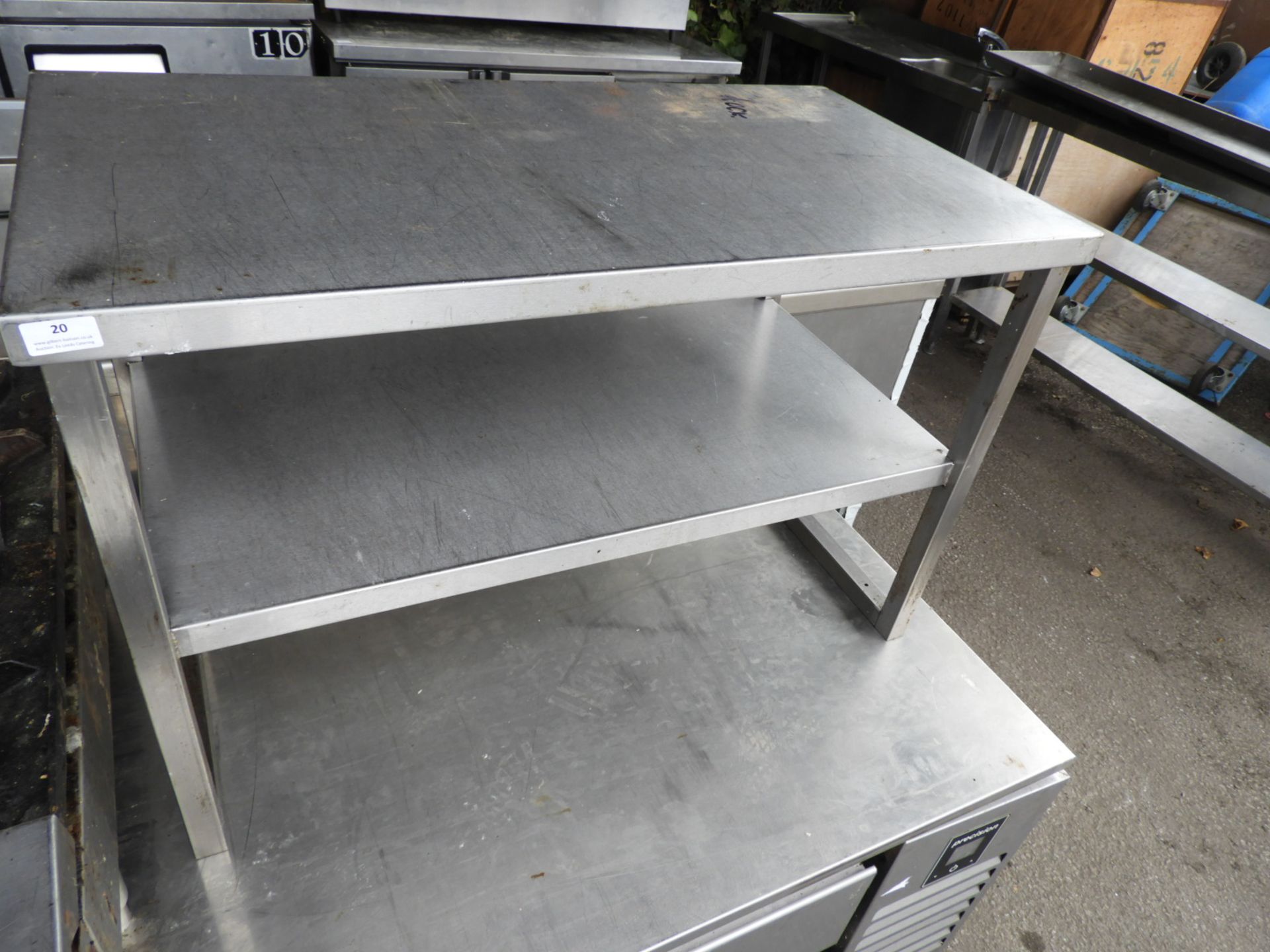 *Stainless Steel Countertop Two Tier Shelf Unit