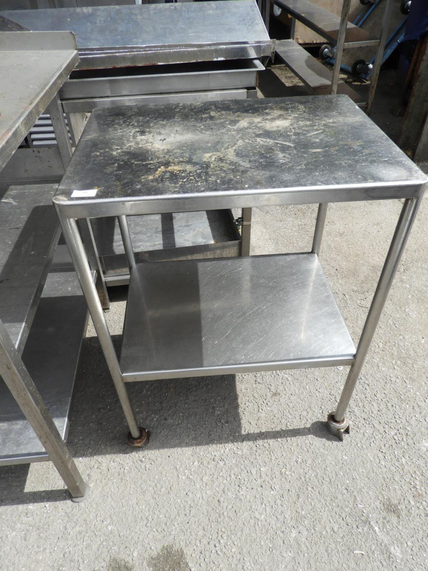 *Stainless Steel Two Tier Stand 60x45cm