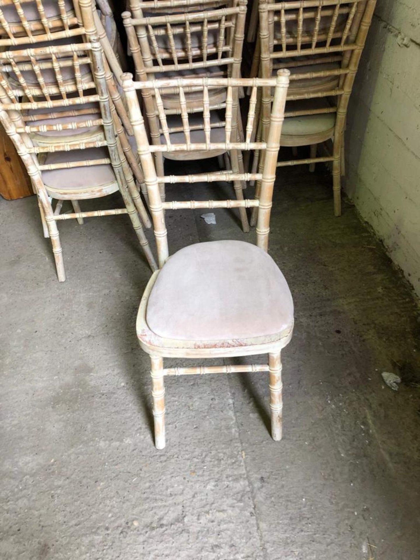 64 x Limewash Chairs with Ivory Seat Pad Collection From Grantham NG32 2AG on 19th and 20th May 10am - Image 2 of 2