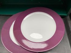 110 x schowold germany brand 12inch purple rimmed plate Collection From Waltham Abbey - EN9 1FE on