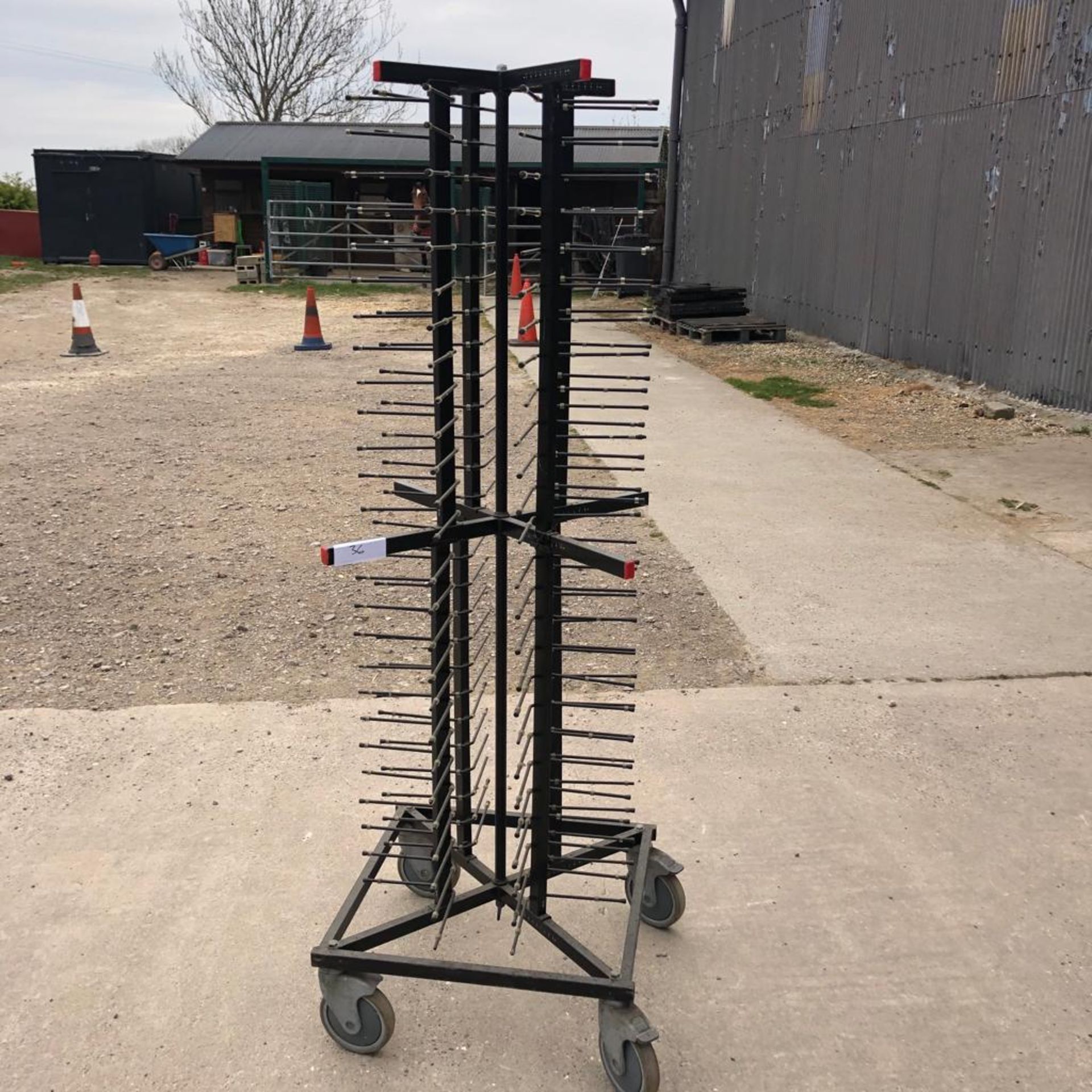 84 Plate Rack Holder with Wheels Collection From Grantham NG32 2AG on 19th and 20th May 10am till