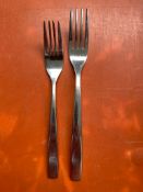 100 x European made, Comas, Barcelona range, 18/10 Stainless steel, Large fork and Small Fork