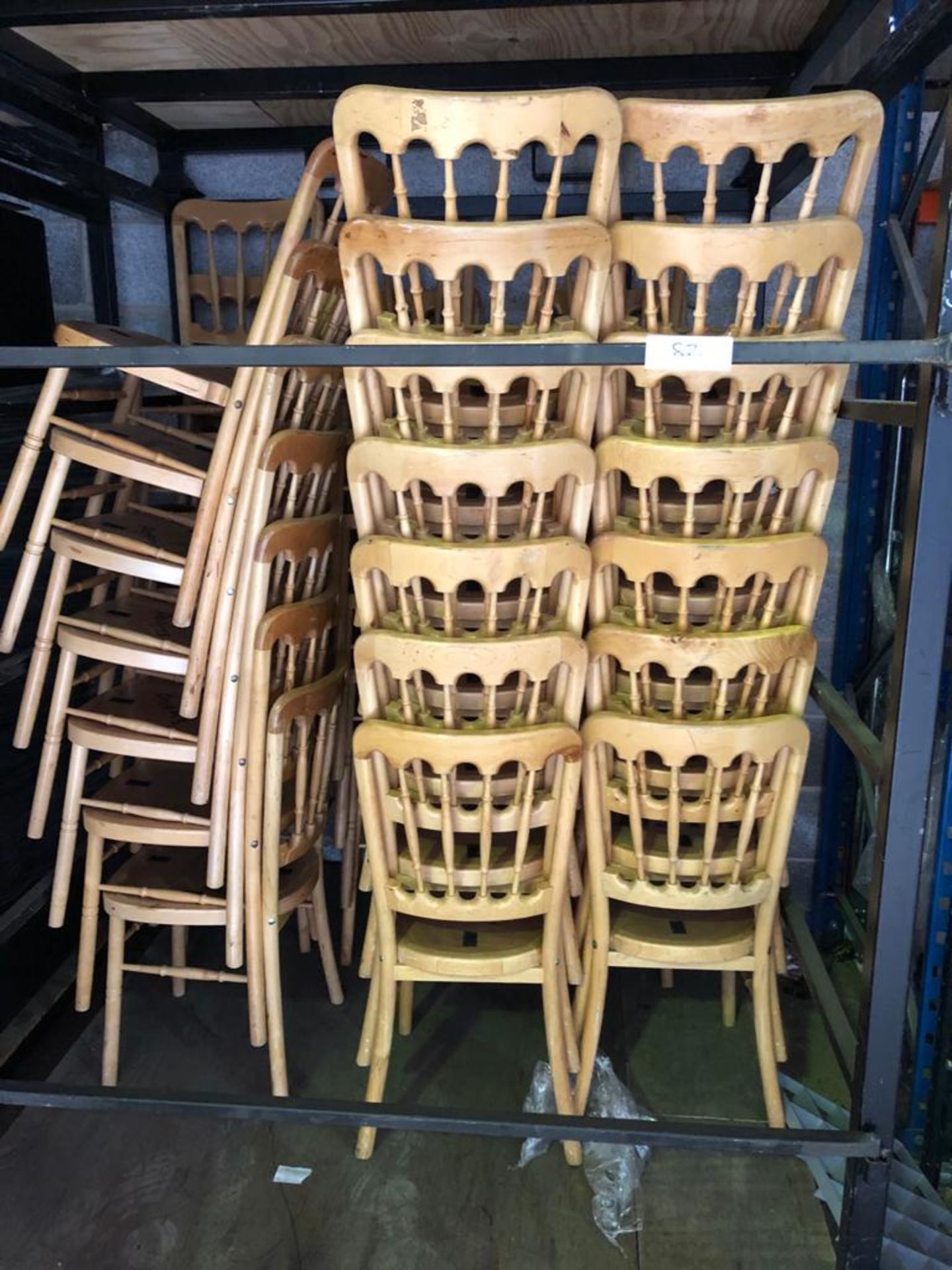 42 x Natural Banqueting Chairs - No Seat Pad - With Stilliage Collection From Grantham NG32 2AG on