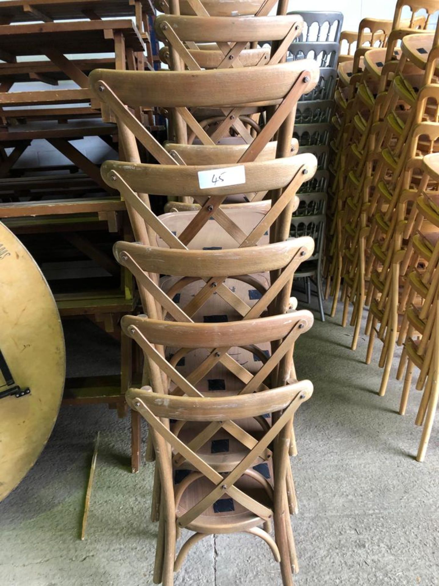 50 x CrossBack Chairs - No Pads Collection From Grantham NG32 2AG on 19th and 20th May 10am till