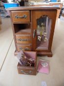 *Miniature Jewellery Cabinet with a Small Quantity