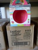 *2 Boxes of Easy Hold Bowls (Pink & Green)