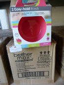 *2 Boxes of Easy Hold Bowls (Pink & Green)