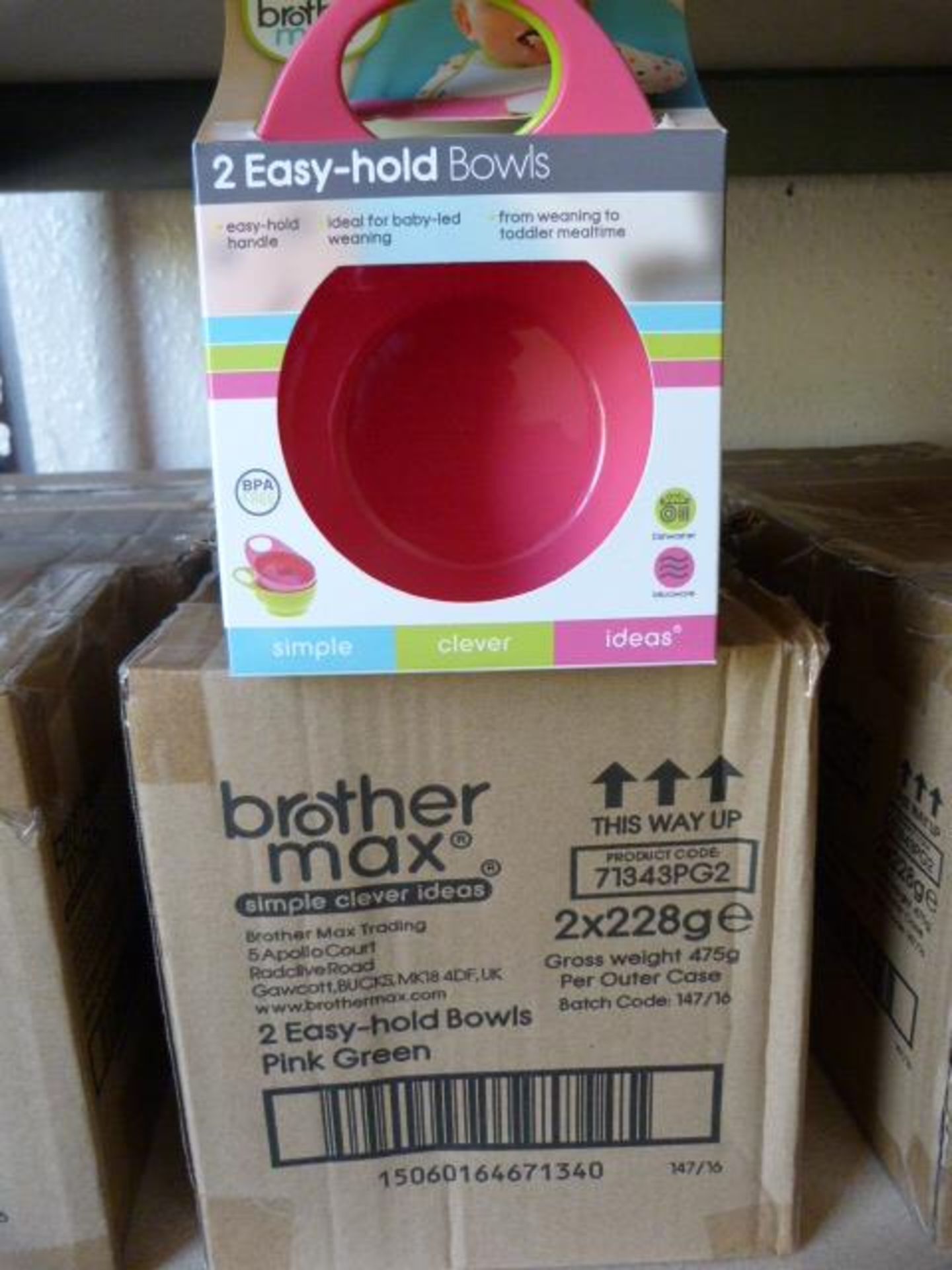 *2 Boxes of Easy Hold Bowls (Pink & Green)