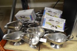 Large Quantity of Stainless Steel Gravy Boats