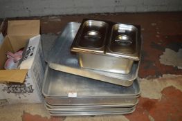 Seven Aluminium Cooking Trays, and a Twin Bain Mar