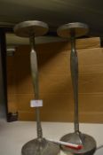 *Pair of Tall Alloy Type Candle Stands