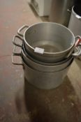 *4 Aluminium Double Handled Cooking Pots