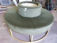 *4 Piece Brass Framed Circular Sofa 140cm Diameter