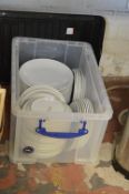 Quantity of White Dinner Plates and Side Plates