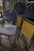 3 Chrome Framed Folding Chairs