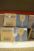 Two Boxes of 12 Wine Glasses