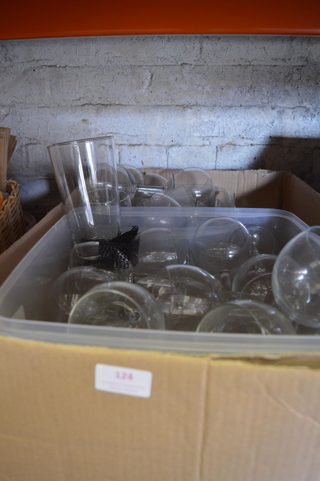 24 Unbranded Beer Glasses, and a Quantity of Wine