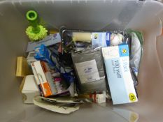 Mixed Box Including Light Bulbs, Paint Rollers, etc.