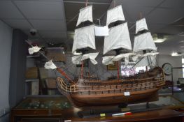 Wooden Scale Model Galleon - The Royal Louis