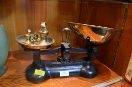 Vintage Style Kitchen Scales with Weights