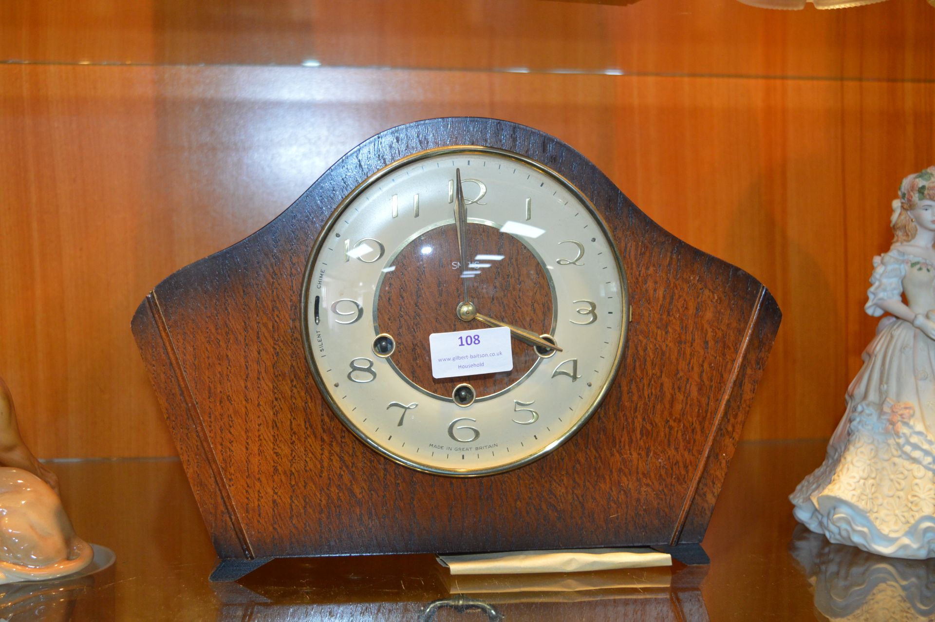 1930's Smith's Oak Mantel Clock