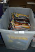 Large Tub of Trucking Magazines