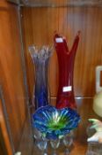 Three Murano Glass Vases