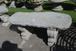 Garden Seat with Classical Supports