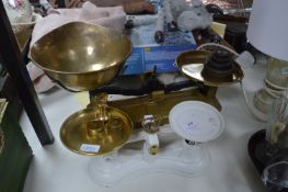 Two Vintage Style Kitchen Scales and Weights