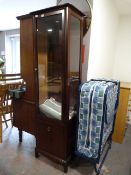 Glazed Display Cabinet with Three Glass Shelves and Cupboard