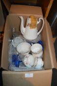Box of Pottery & Glassware Including Paragon Part