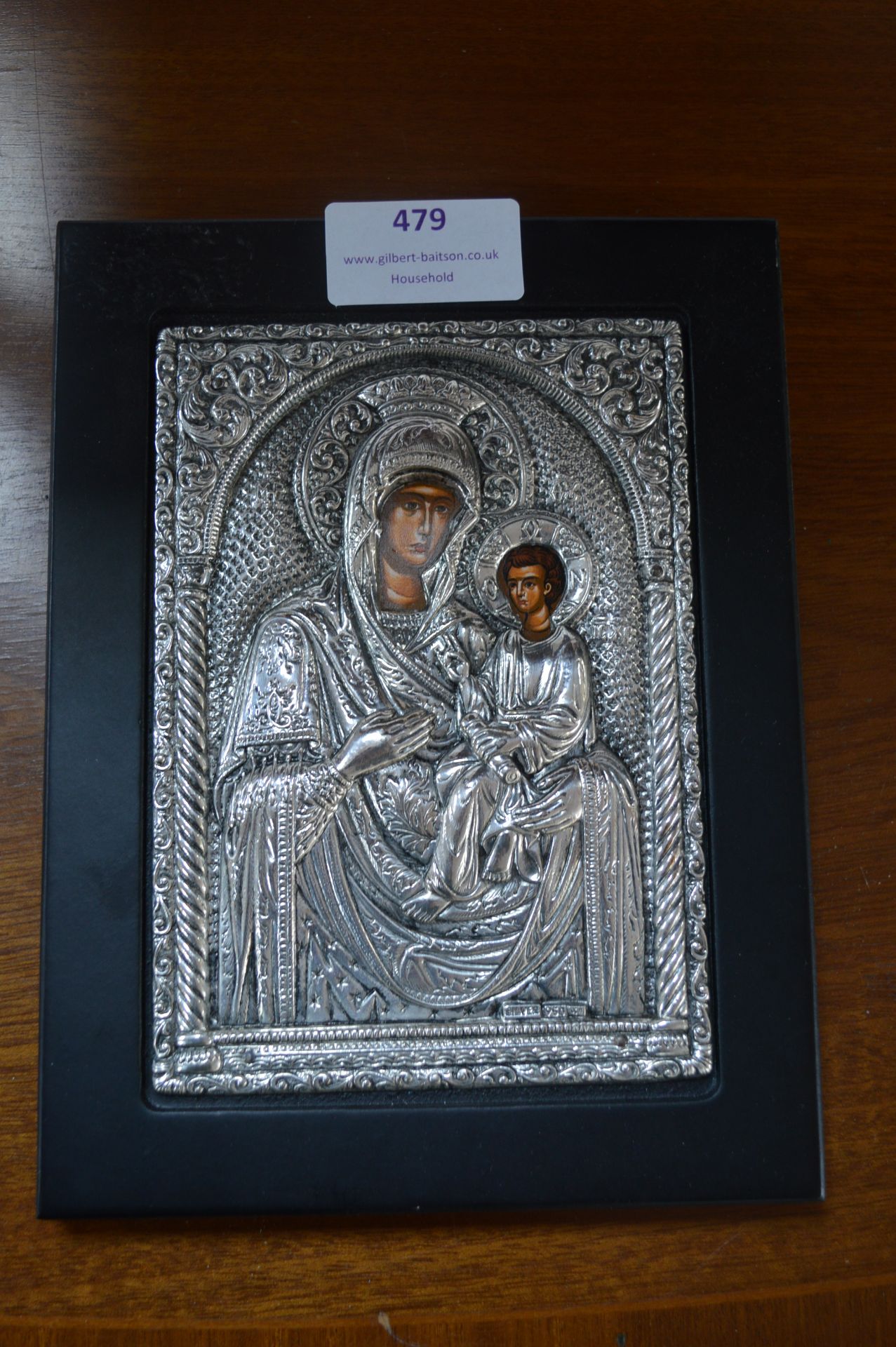 Russian Facsimile 925 Sterling Silver Icon