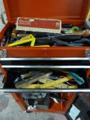 Power Devil Tool Chest and Cabinet with Quantity of Tools