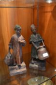 Pair of Eastern Pottery Water Carriers