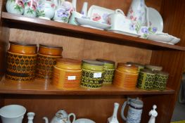Ten Hornsea Pottery Storage Jars